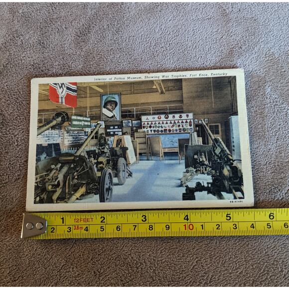 Vintage C1950 Patton Museum Postcard Showing War Trophies Fort Knox Kentucky WW2 - Picture 7 of 13